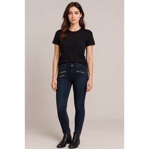 Pistola Moto Zip Arielle Skinny Jeans Women’s 26 Ankle Zip Mid Rise 28x27.5